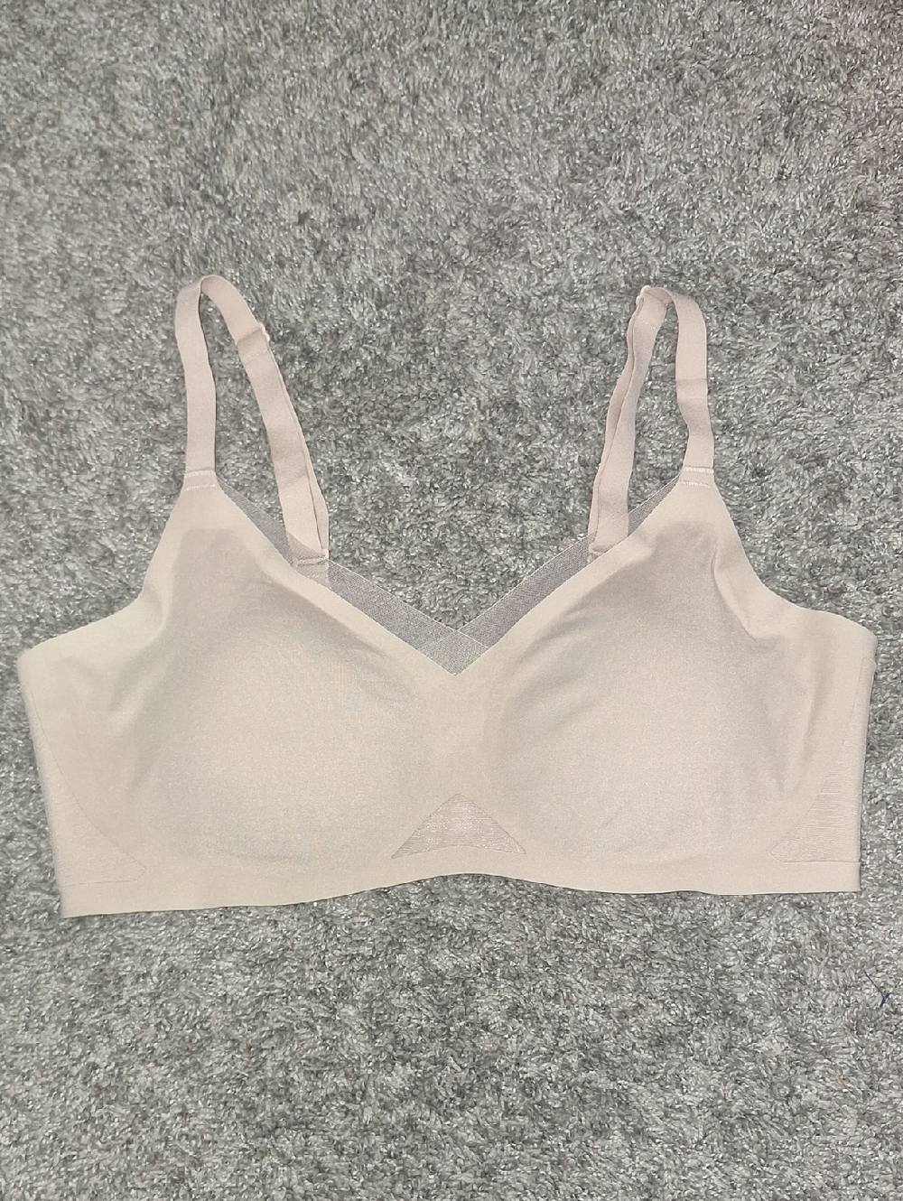 Honeylove Crossover Wireless Bra - L - Neutral Sand